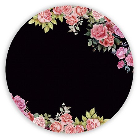 Capa Painel Redondo Sublimado - Floral