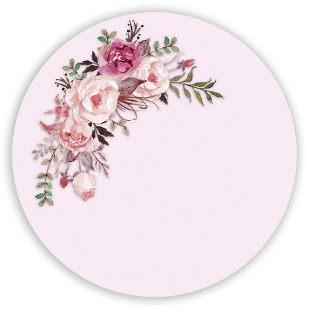 Capa Painel Redondo Sublimado - Floral