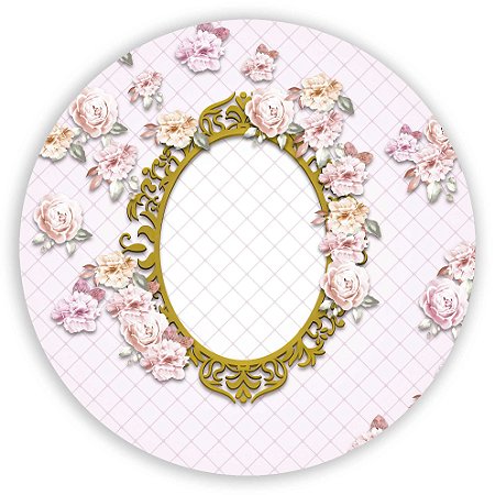 Capa Painel Redondo Sublimado - Floral