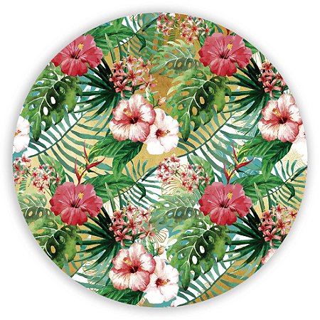 Capa Painel Redondo Sublimado - Floral