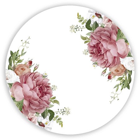 Capa Painel Redondo Sublimado - Floral