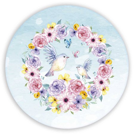 Capa Painel Redondo Sublimado - Floral