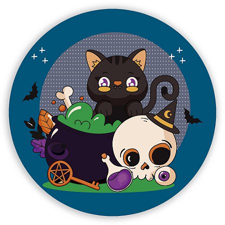 Capa Painel Redondo Sublimado - Halloween