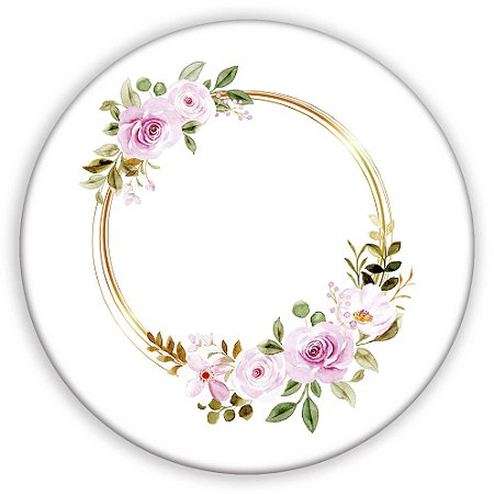 Capa Painel Redondo Sublimado - Floral