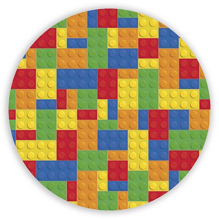 Capa Painel Redondo Sublimado - Lego