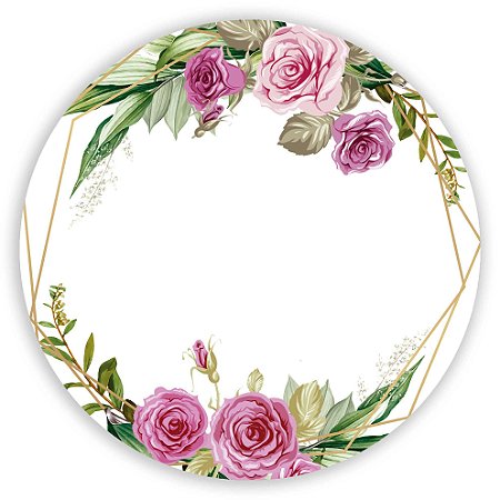 Capa Painel Redondo Sublimado - Floral