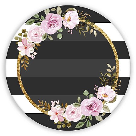 Capa Painel Redondo Sublimado - Floral