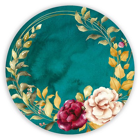 Capa Painel Redondo Sublimado - Floral