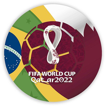 Capa Painel Redondo Sublimado - Copa Qatar