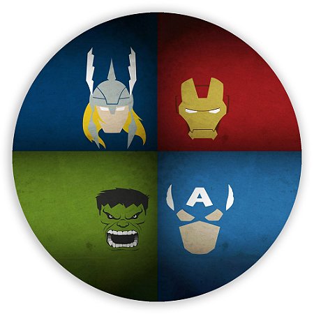 Capa Painel Redondo Sublimado - Herois