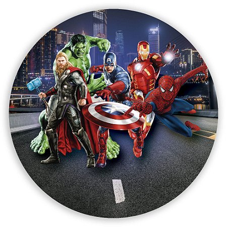 Capa Painel Redondo Sublimado - Herois