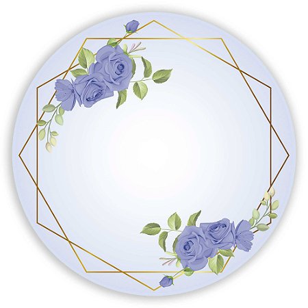 Capa Painel Redondo Sublimado - Floral Geometrico