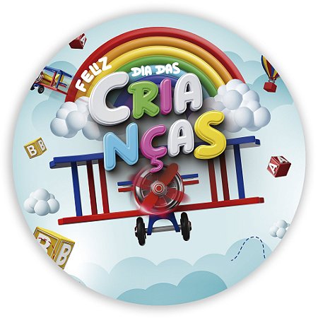 Capa Painel Redondo Sublimado - Dia das Criancas