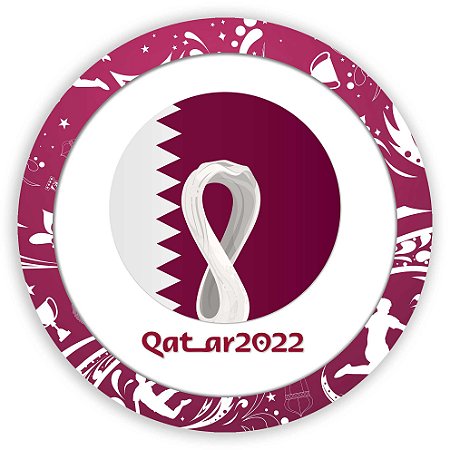 Capa Painel Redondo Sublimado - Copa Qatar