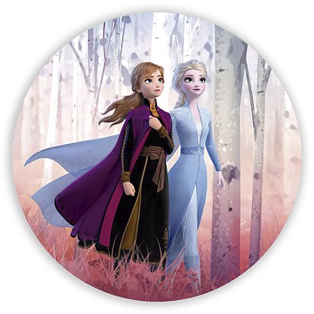 Capa Painel Redondo Sublimado - Frozen