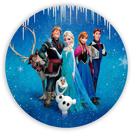 Capa Painel Redondo Sublimado - Frozen