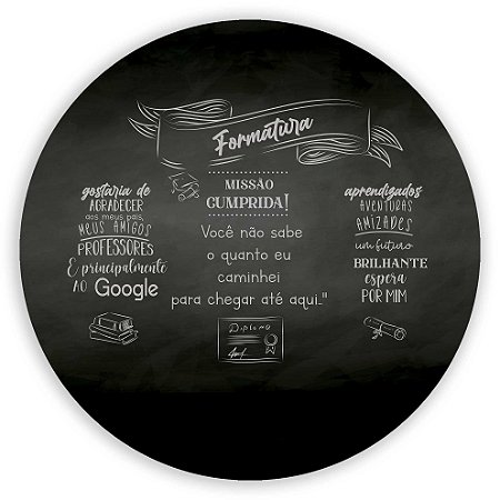 Capa Painel Redondo Sublimado - Formatura