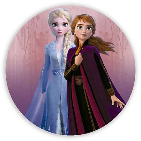 Capa Painel Redondo Sublimado - Frozen