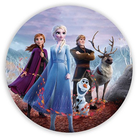 Capa Painel Redondo Sublimado - Frozen