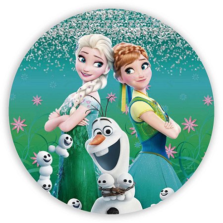 Capa Painel Redondo Sublimado - Frozen