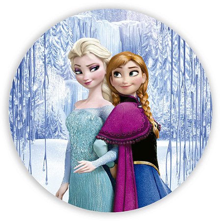 Capa Painel Redondo Sublimado - Frozen