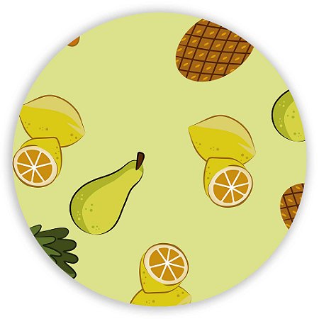 Capa Painel Redondo Sublimado - Frutinhas