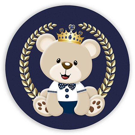 Capa Painel Redondo Sublimado - Príncipe Urso