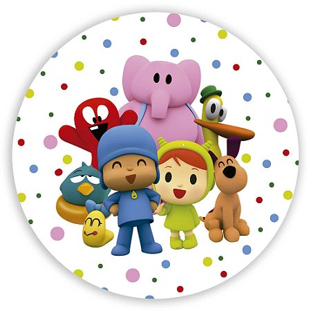 Capa Painel Redondo Sublimado - Pocoyo