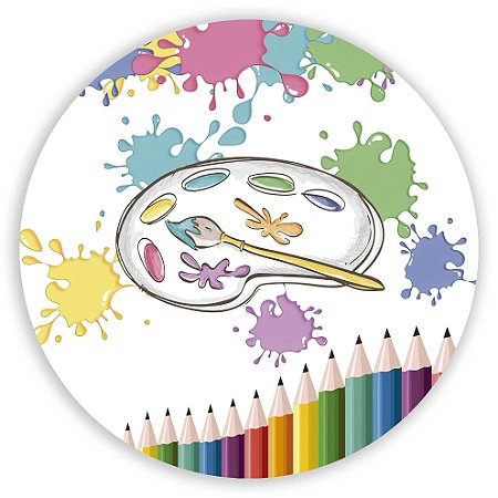 Capa Painel Redondo Sublimado - Pintando o 7