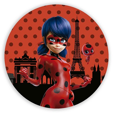 Capa Painel Redondo Sublimado - Ladybug