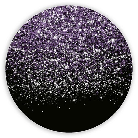 Painel Redondo - Glitter Lilás - Sublimado 3D