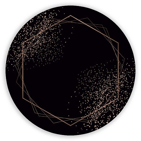 Capa Painel Redondo Sublimado - Geometrico Glitter