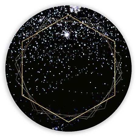 Capa Painel Redondo Sublimado - Geometrico Glitter