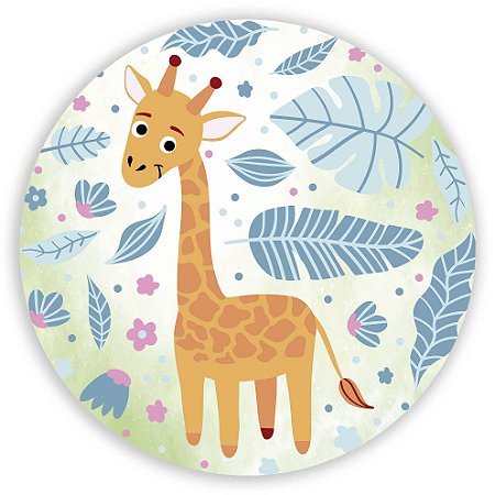 Capa Painel Redondo Sublimado - Girafa