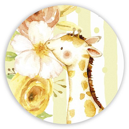 Capa Painel Redondo Sublimado - Girafa