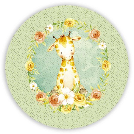 Capa Painel Redondo Sublimado - Girafa