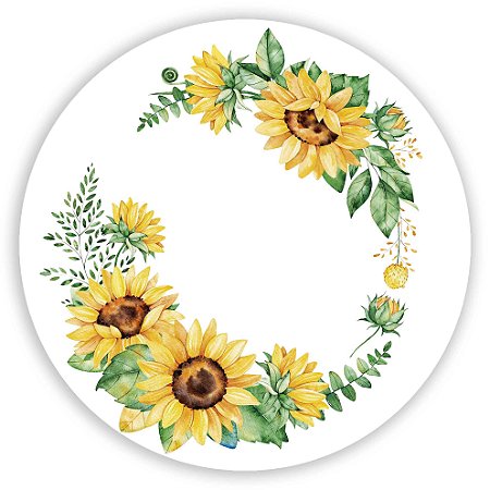 Capa Painel Redondo Sublimado - Girassol