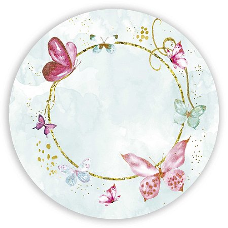 Capa Mini Painel Sublimado - Borboletas Glitter