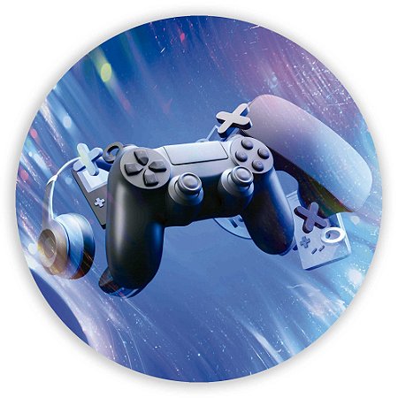 Capa Painel Redondo Sublimado - Video Games
