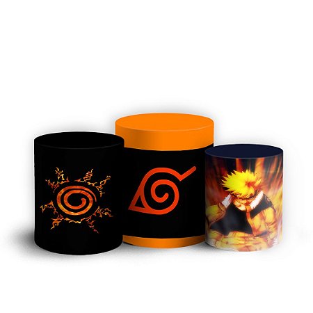 Capas Trio Cilindro Sublimado Vest Facil - Naruto