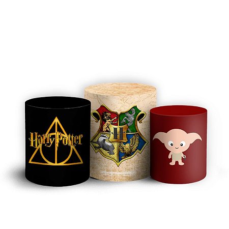Capas Trio Cilindro Sublimado Vest Facil - Harry Potter