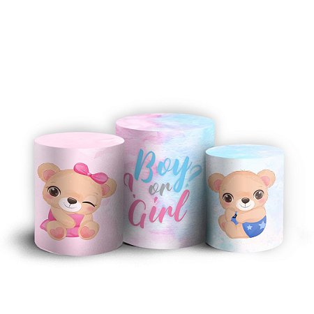 Capas Trio Cilindro Sublimado Vest Facil - Chá Revelação