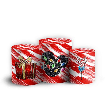 Capas Trio Cilindro Sublimado Vest Facil - Mickey Natal