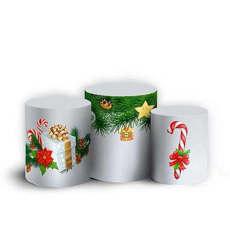 Capas Trio Cilindro Sublimado Vest Facil - Ano Novo Natal