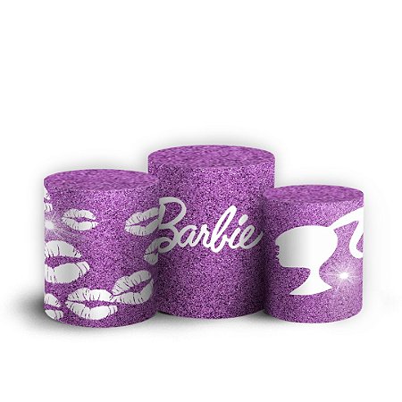 Capas Trio Cilindro Sublimado Vest Facil - Barbie