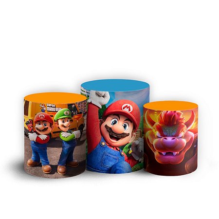 Capas Trio Cilindro Sublimado Vest Facil - Super Mario Bros