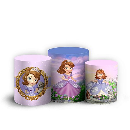 Capas Trio Cilindro Sublimado Vest Facil - Princesa Sofia