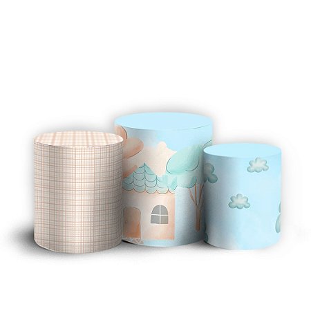 Capas Trio Cilindro Sublimado Vest Facil - Aviador