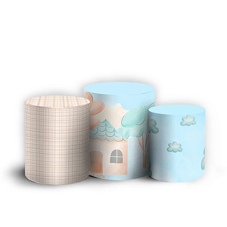 Capas Trio Cilindro Sublimado Vest Facil - Aviador