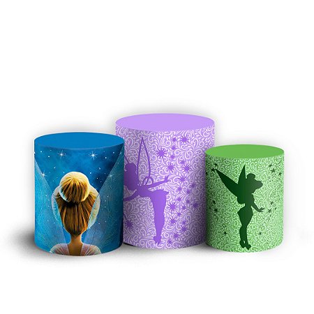 Capas Trio Cilindro Sublimado Vest Facil - Sininho Tinkerbell